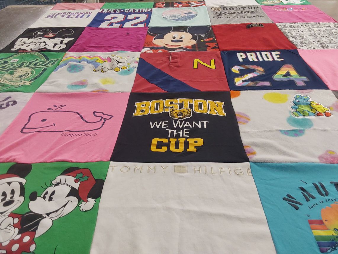 T-shirt quilt featuring boston bruins by Lori from FL