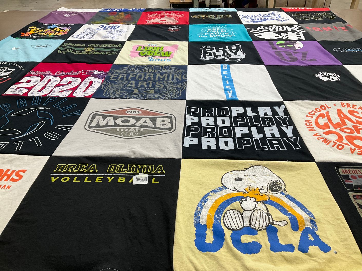 T-shirt quilt featuring brea olinda volleyball by Jennifer from CA
