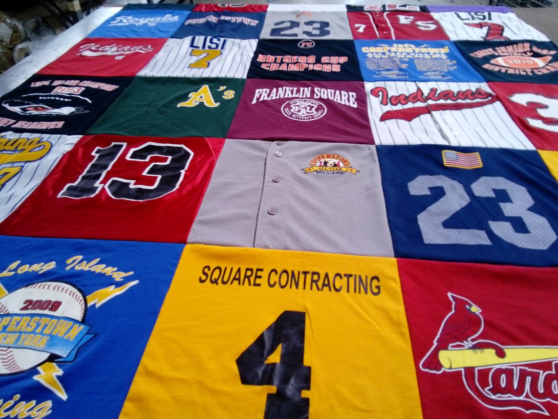 T-shirt quilt featuring long island allstars, cooperstown allstar village by Joanne from NY