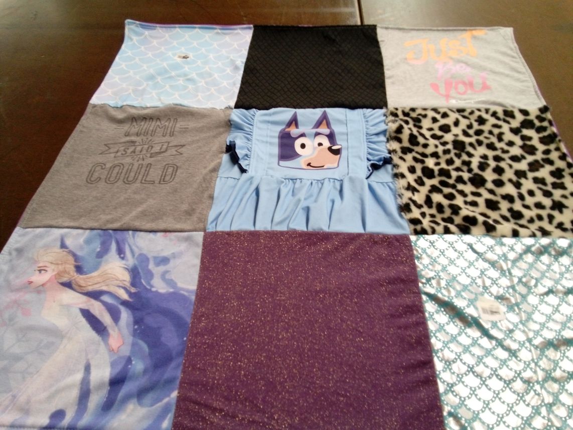T-shirt quilt with cartoons, disney themes by Susan from PA