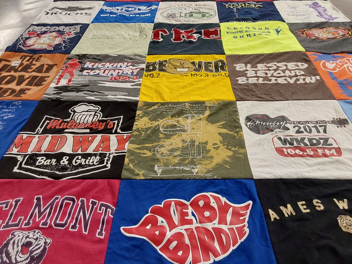 T-shirt quilt from belmont university by Aimee from TN