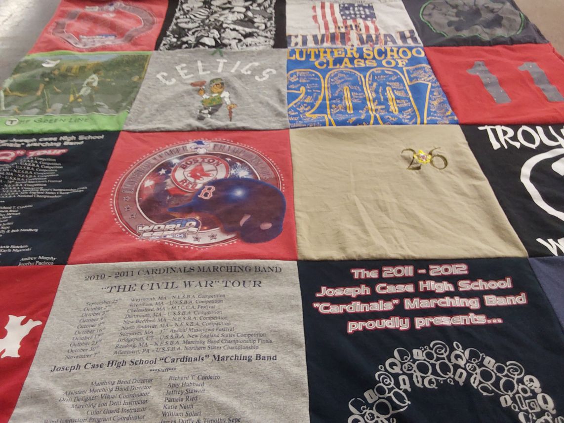 T-shirt quilt featuring boston red sox by Brenda from MA
