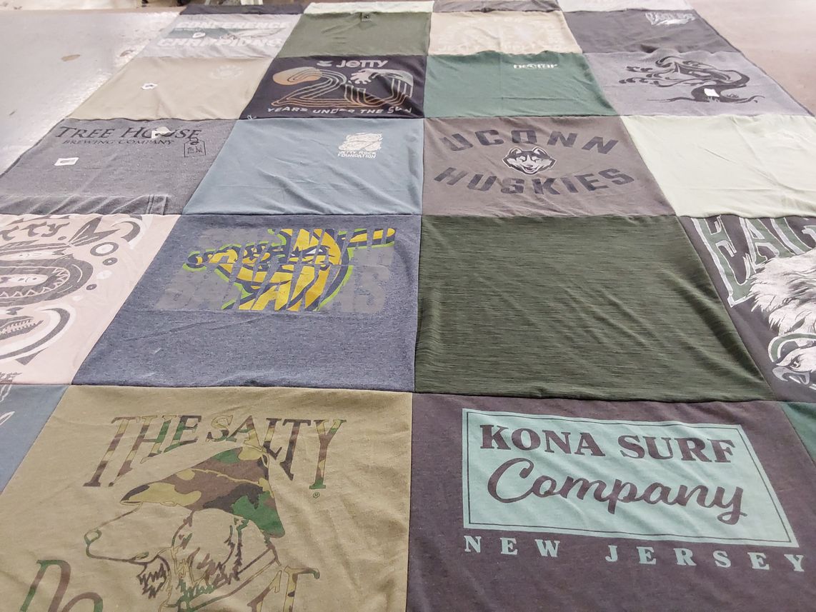 T-shirt quilt featuring uconn huskies by Alyson from CT
