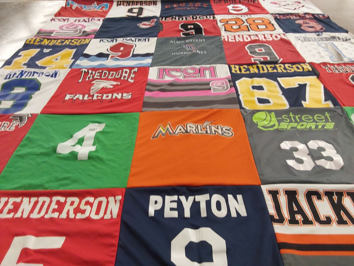 T-shirt quilt from theodore high school, henderson high school by Tabitha from AL