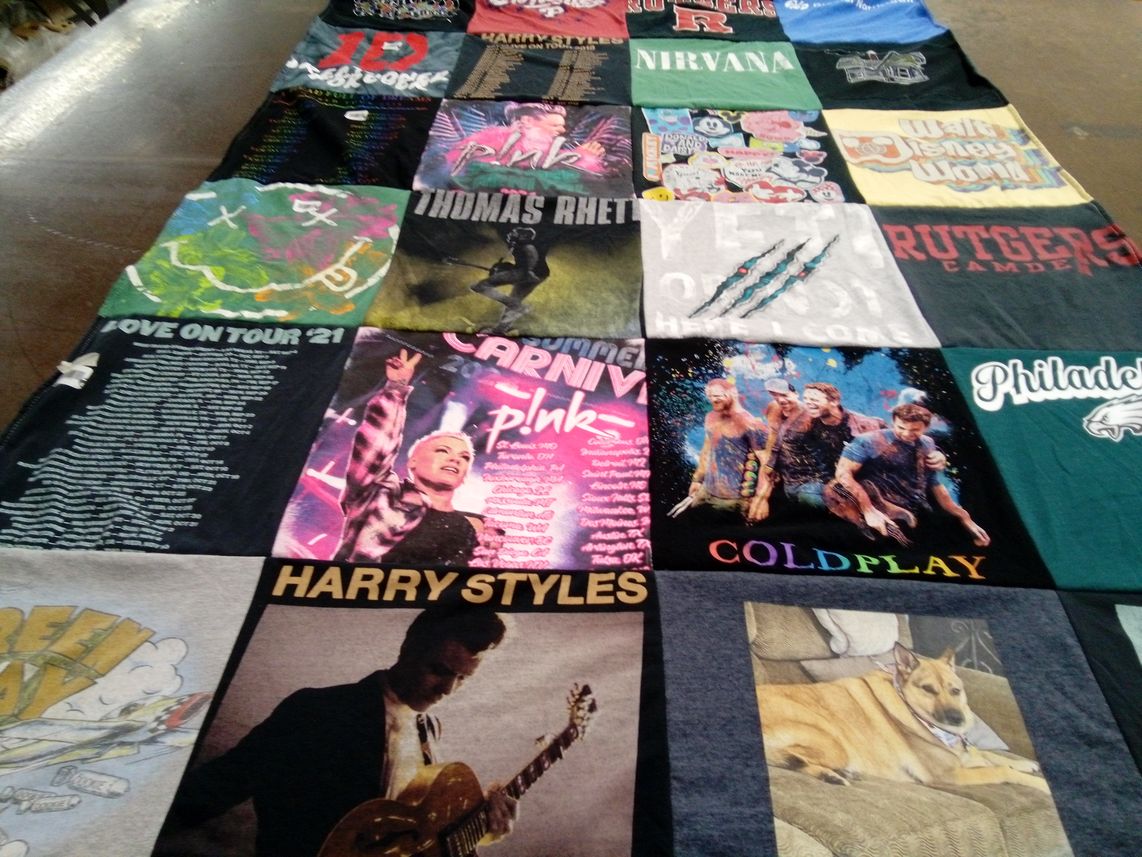 T-shirt quilt featuring philadelphia eagles by Christine from NJ