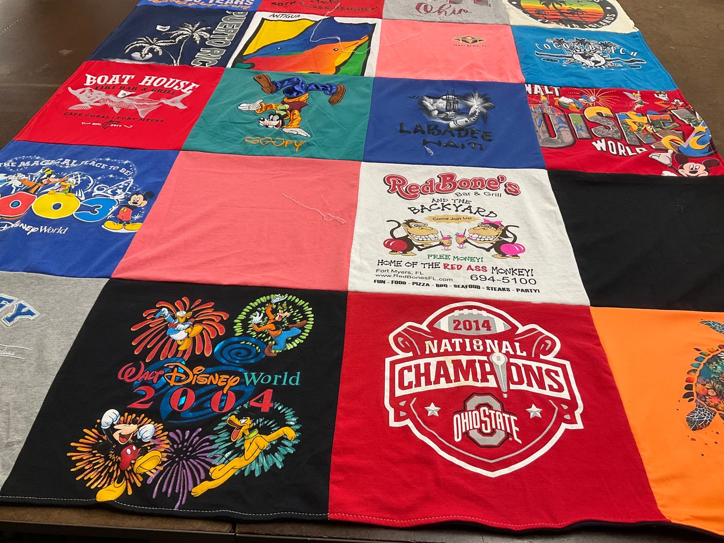 T-shirt quilt from ohio state university by Sheri from OH