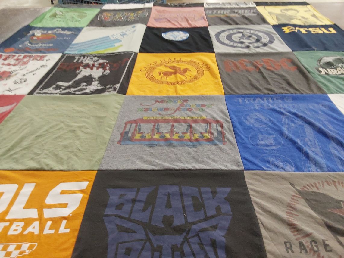 T-shirt quilt from eastern tennessee state university by Taylor from TN