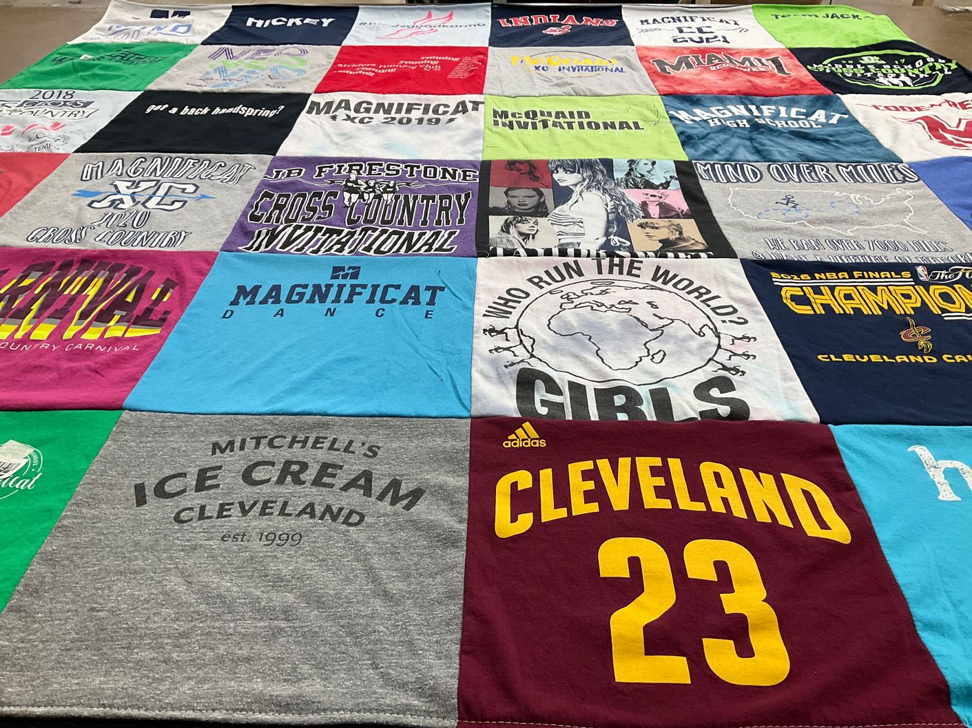T-shirt quilt featuring cleveland cavaliers by Tiffany from OH