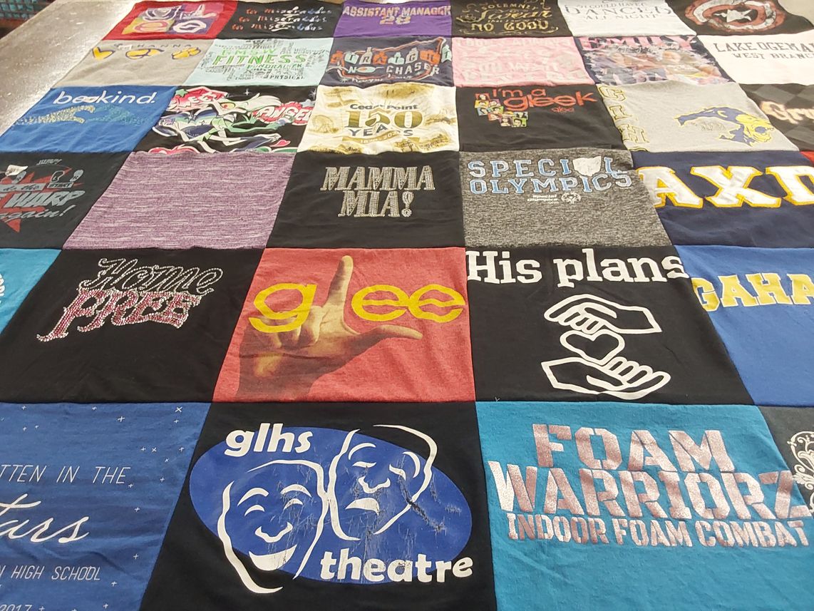 T-shirt quilt from glenwood high school by Tracy from OH