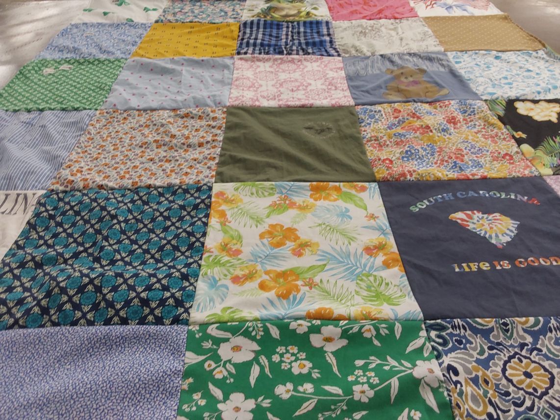 T-shirt quilt with southeast, nature themes by Sarah from SC