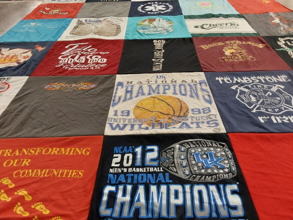 T-shirt quilt featuring university of kentucky wildcats by keith from KY