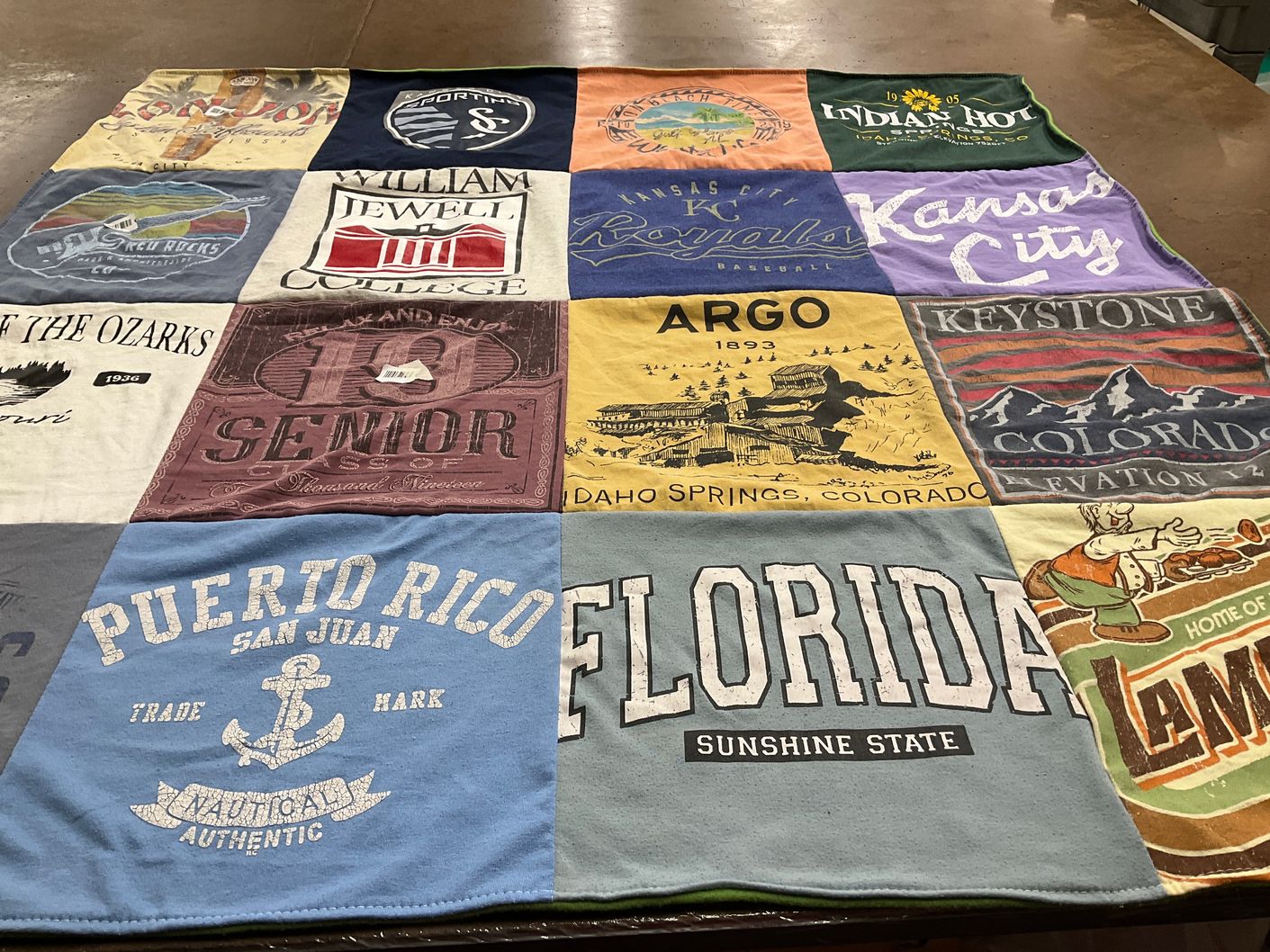 T-shirt quilt featuring kansas city royals baseball by Hope from MS