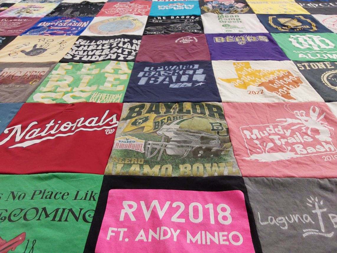 T-shirt quilt featuring baylor bears by Cynthia from TX