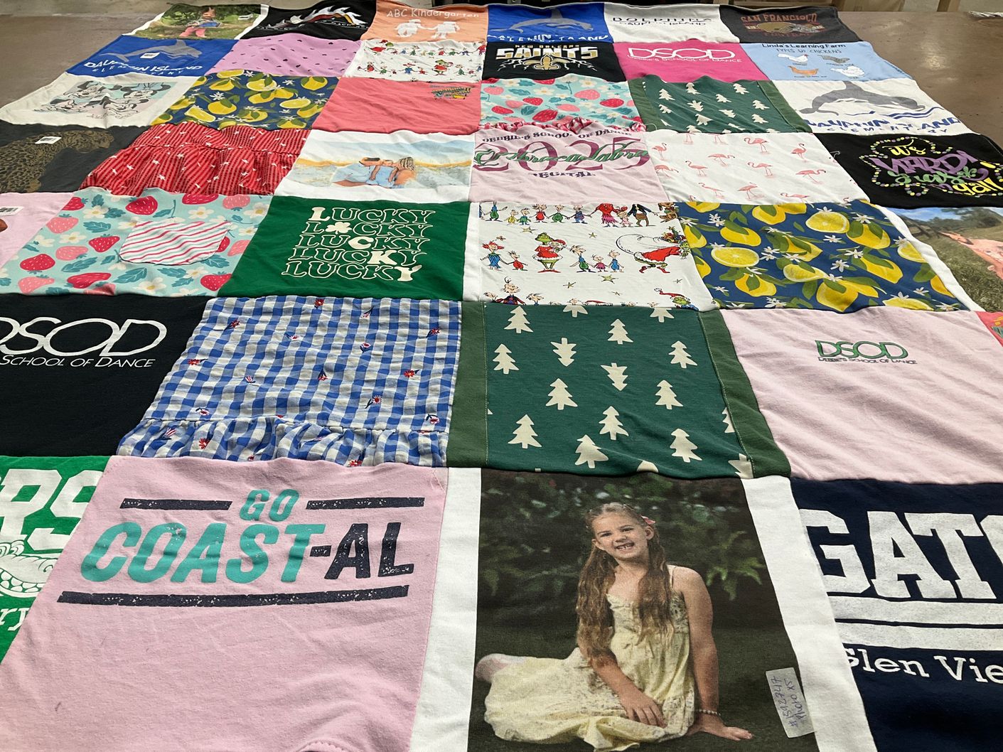 T-shirt quilt with dance themes by Nicole from LA