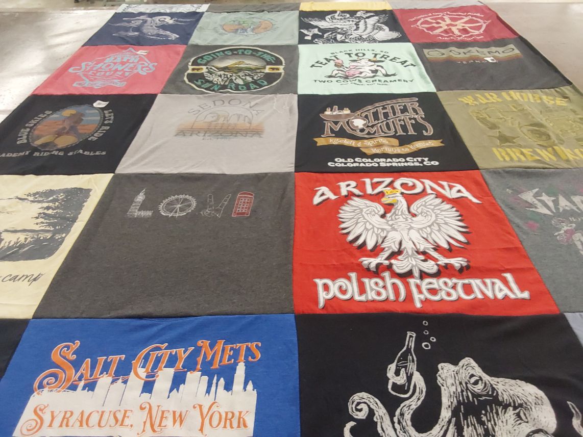 T-shirt quilt featuring salt city mets by Julie from FL