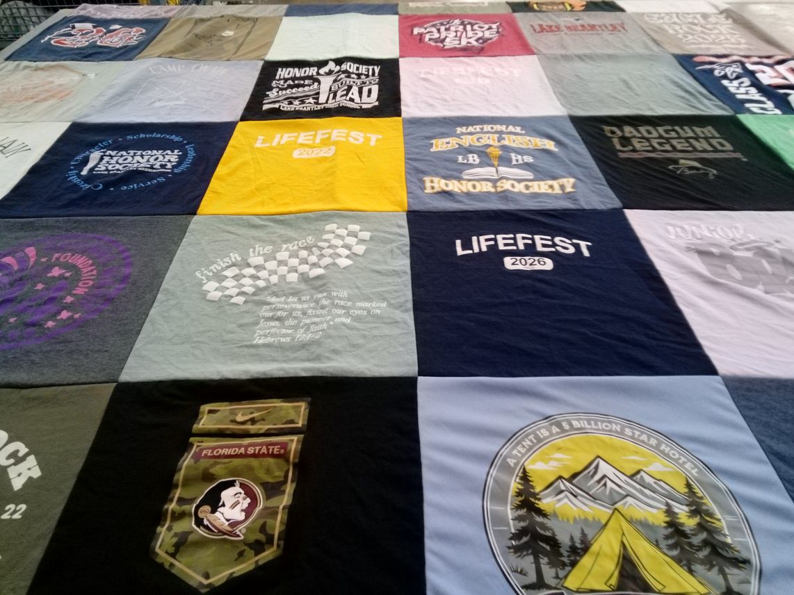T-shirt quilt from florida state university by Holly from FL