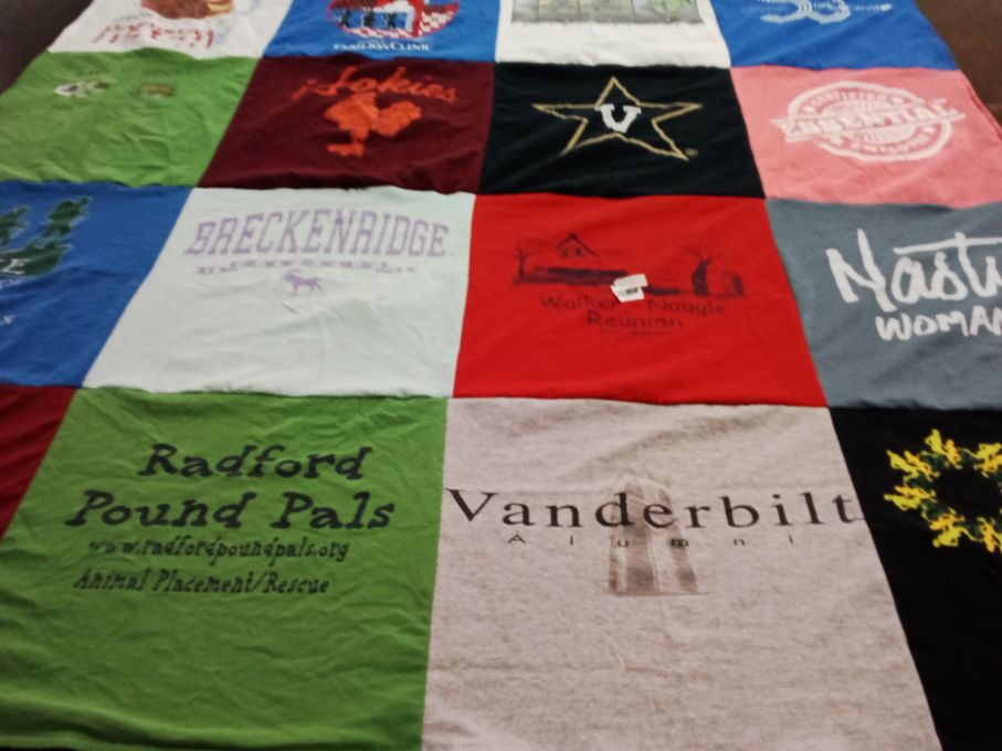 T-shirt quilt from vanderbilt university by Karen from VA