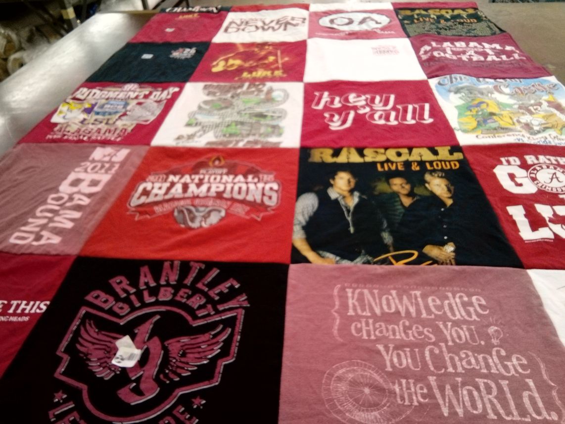 T-shirt quilt featuring alabama football by Jeremy from AL
