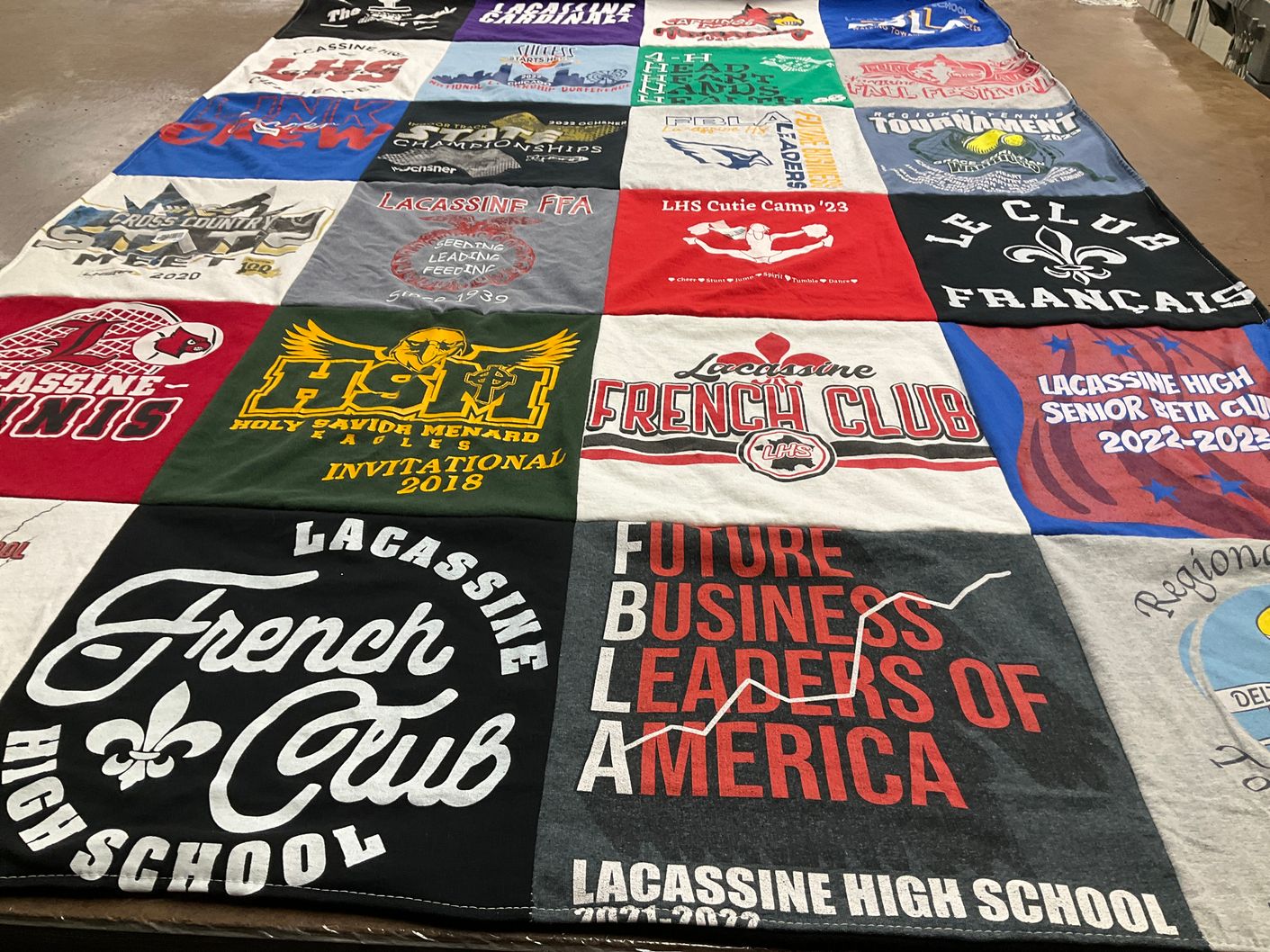T-shirt quilt from lacassine high school by Rachelle from LA