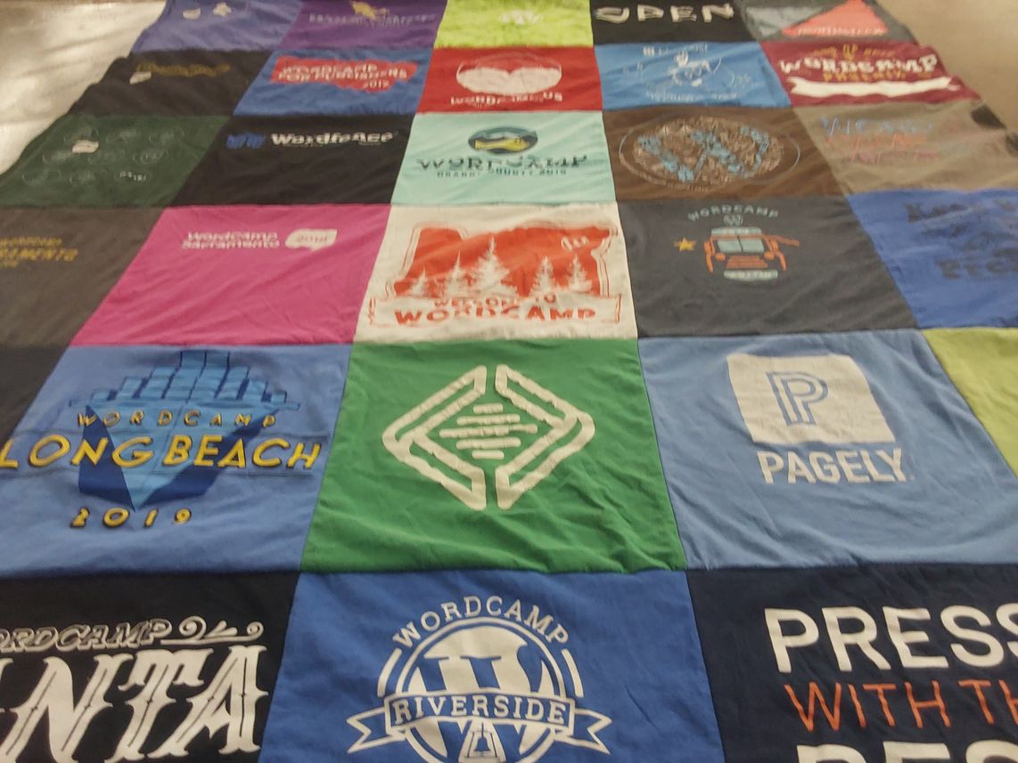 T-shirt quilt with technology, community events themes by Matthew from AZ