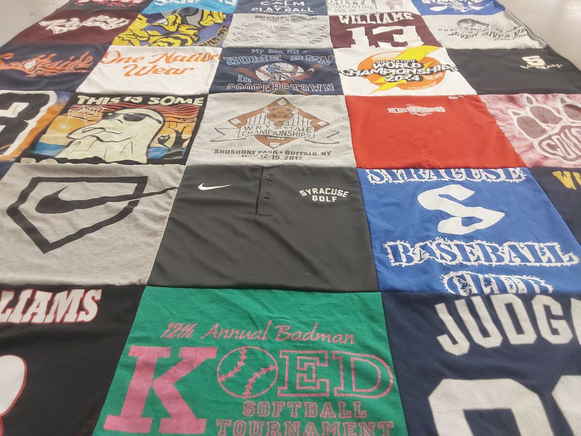 T-shirt quilt featuring syracuse baseball club by Tanya from NY