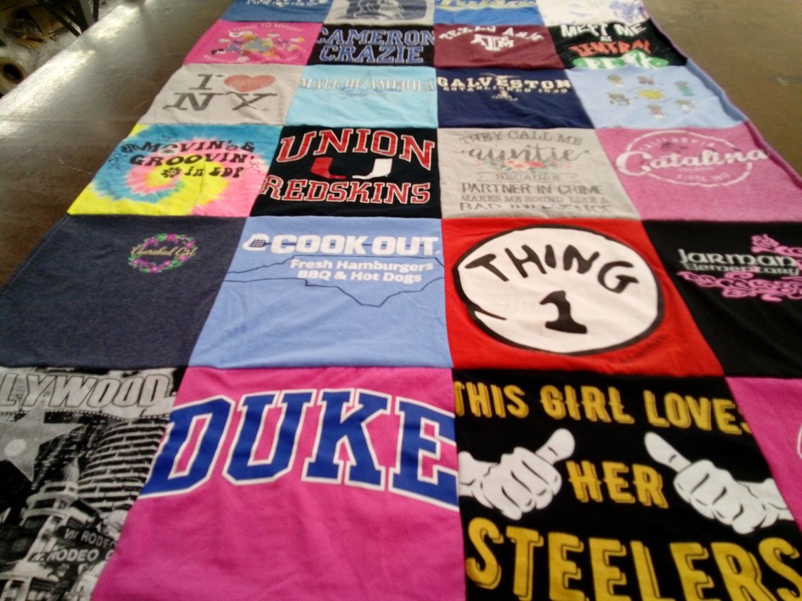 T-shirt quilt featuring university of redskins by Christine from OK