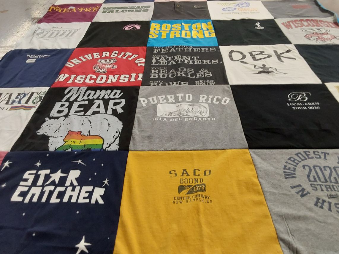 T-shirt quilt from university of wisconsin by Maryann from MA