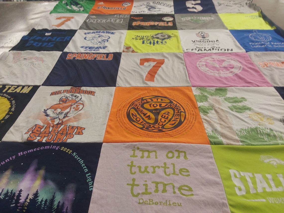 T-shirt quilt featuring silverbrook high school by Kristin from VA