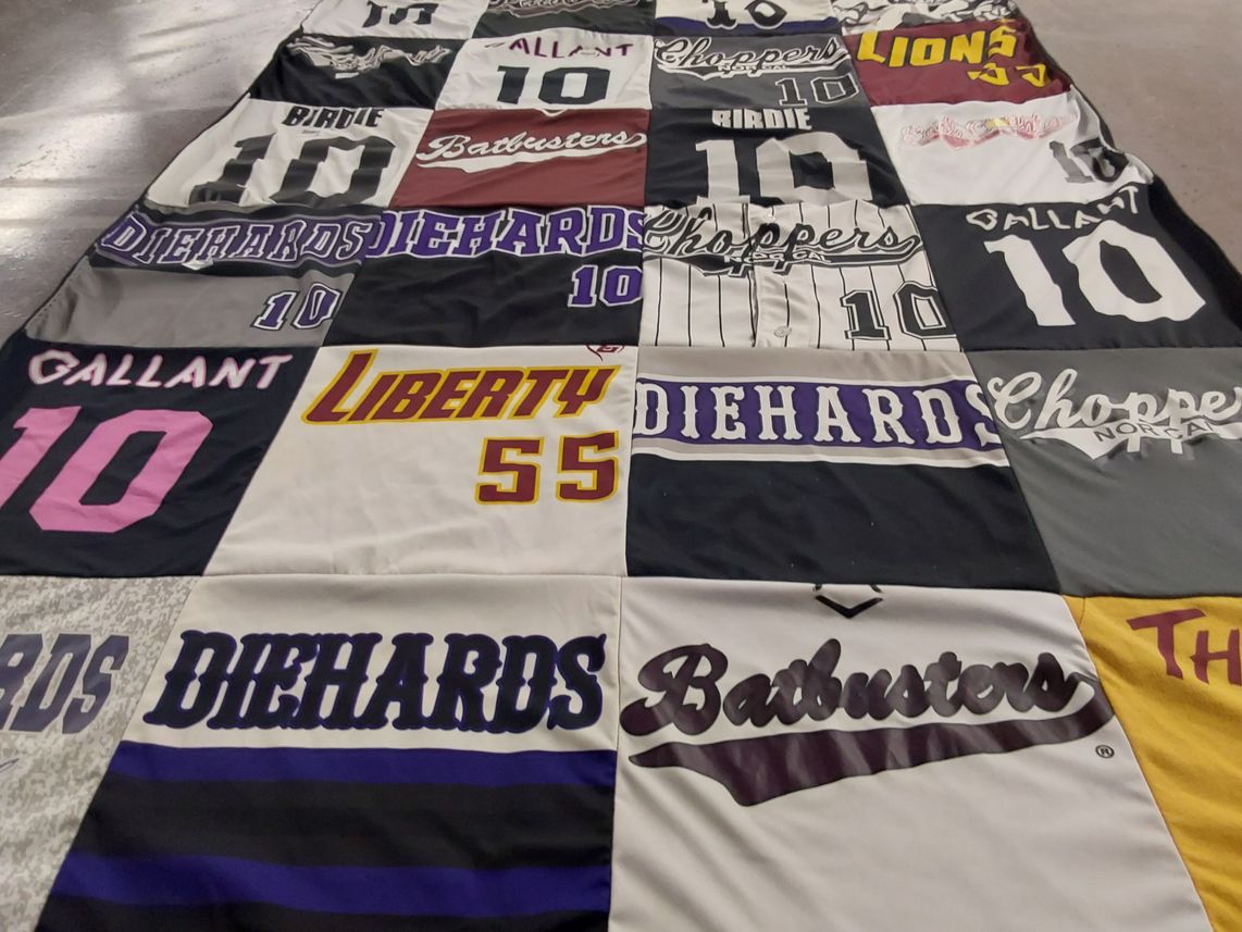 T-shirt quilt by Rebecca from CA