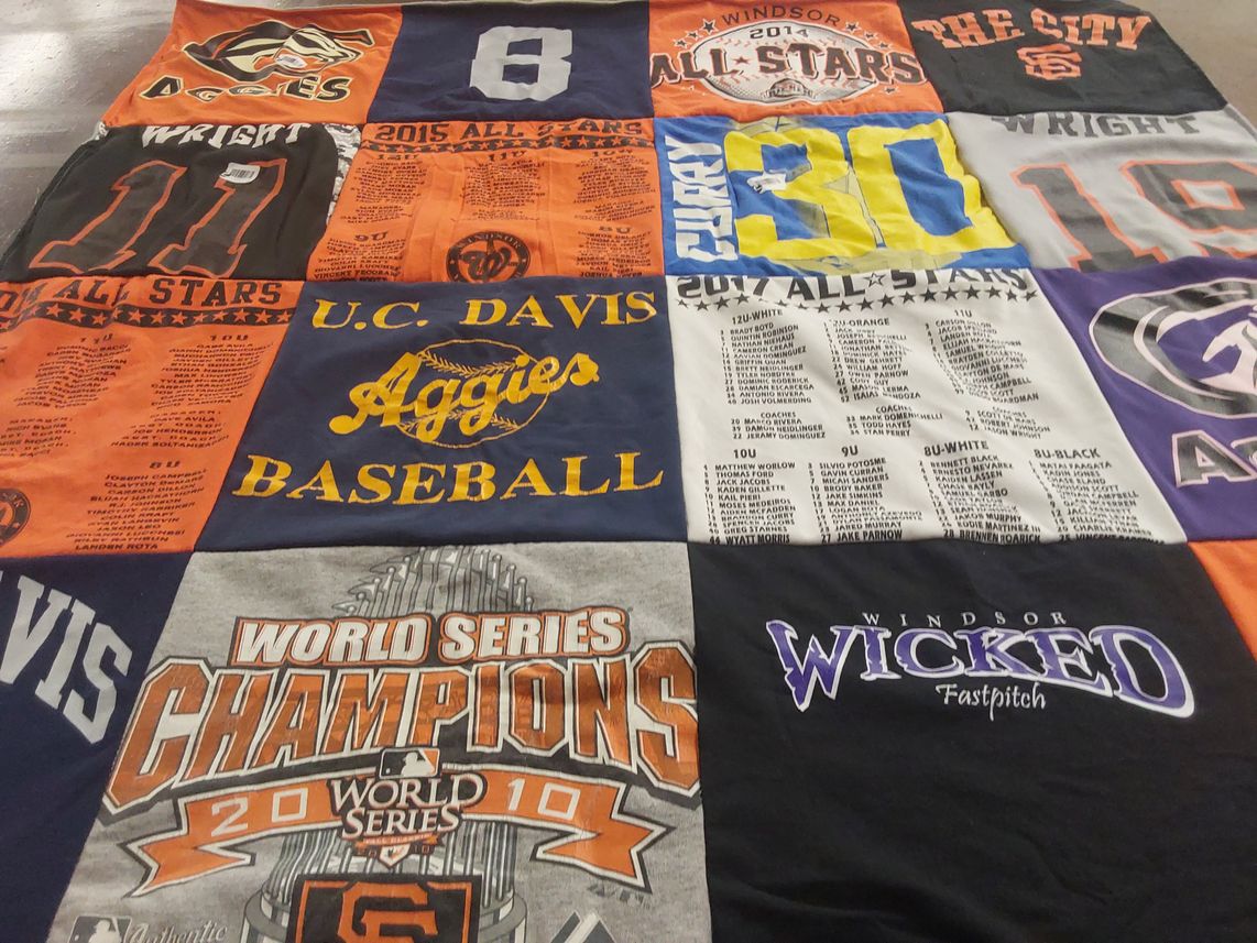 T-shirt quilt featuring windsor wicked, uc davis aggies by Jason from CA