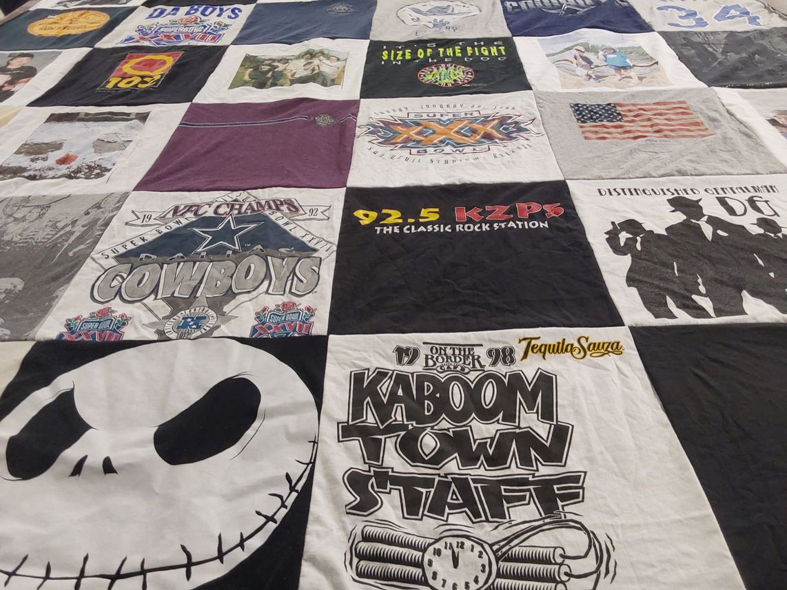 T-shirt quilt featuring dallas cowboys by Deborah from TX