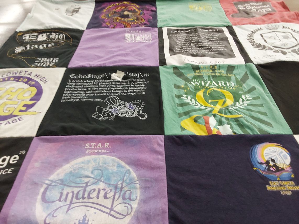 T-shirt quilt from coweta high school by Melinda from GA