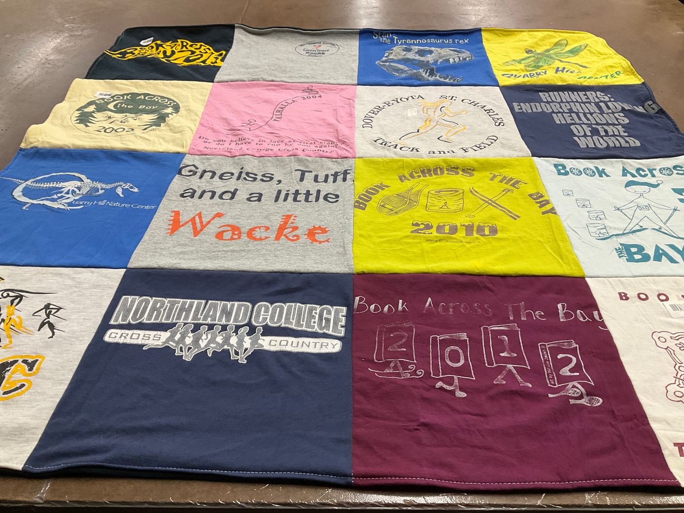 T-shirt quilt featuring northland college cross country by Andrea from CO