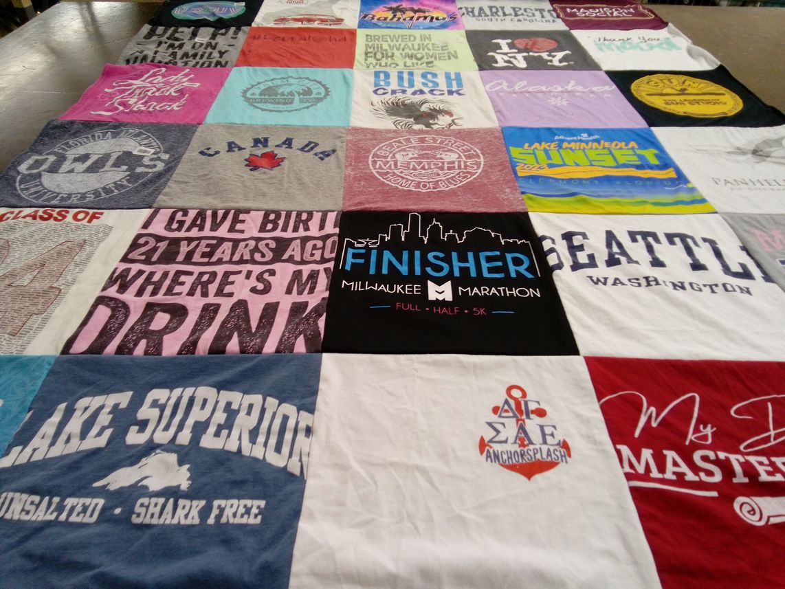 T-shirt quilt from florida owls university by Jennifer from FL