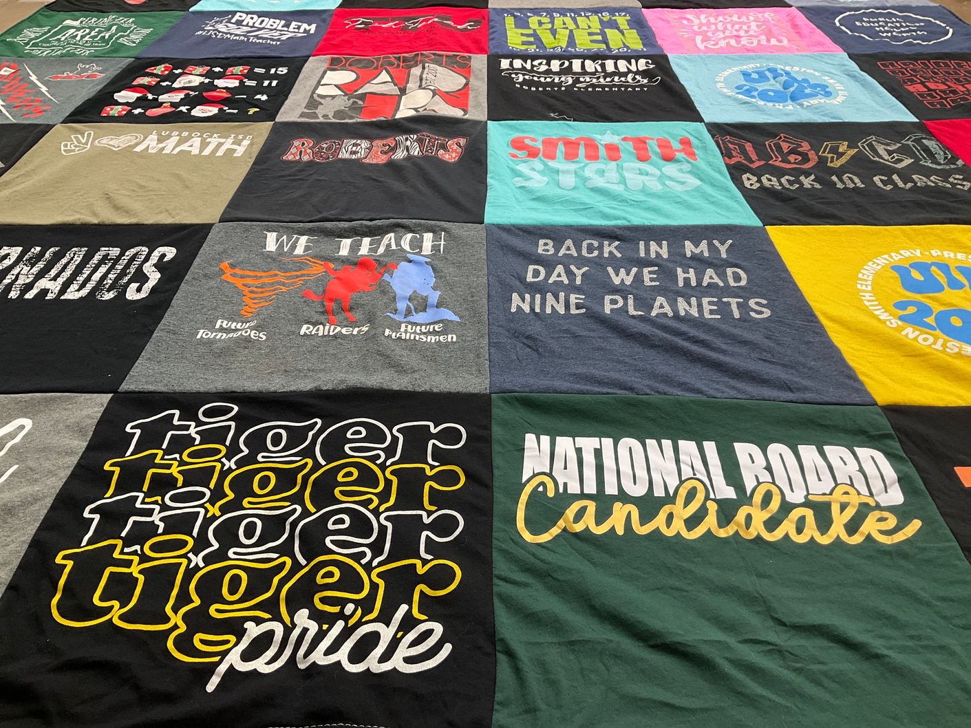 T-shirt quilt featuring raiders by Lesli from TX