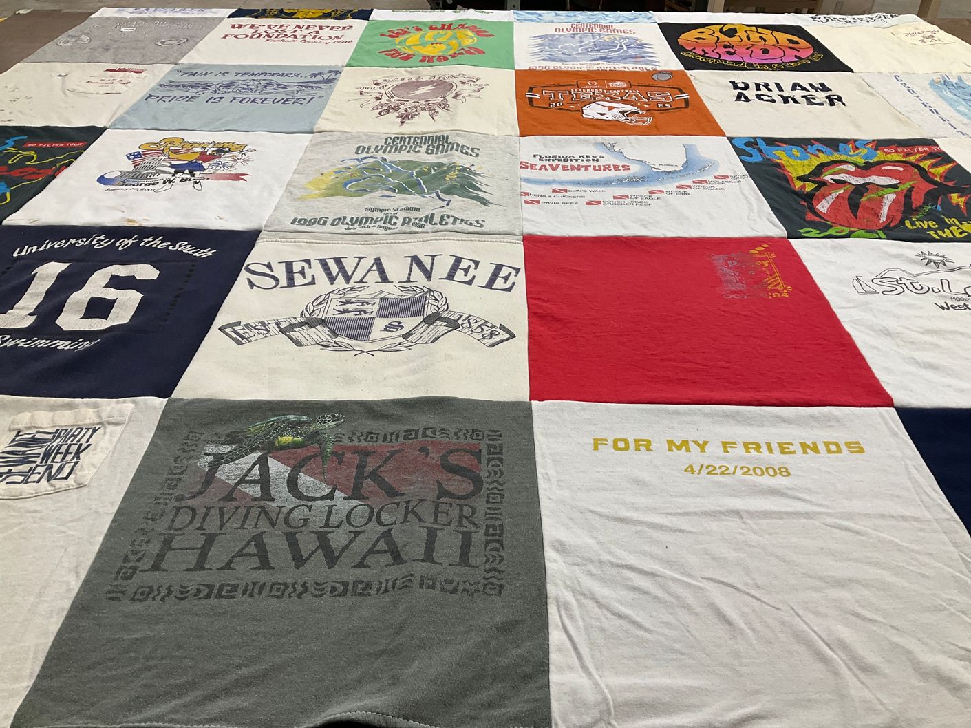 T-shirt quilt from university of the south by Brian from GA