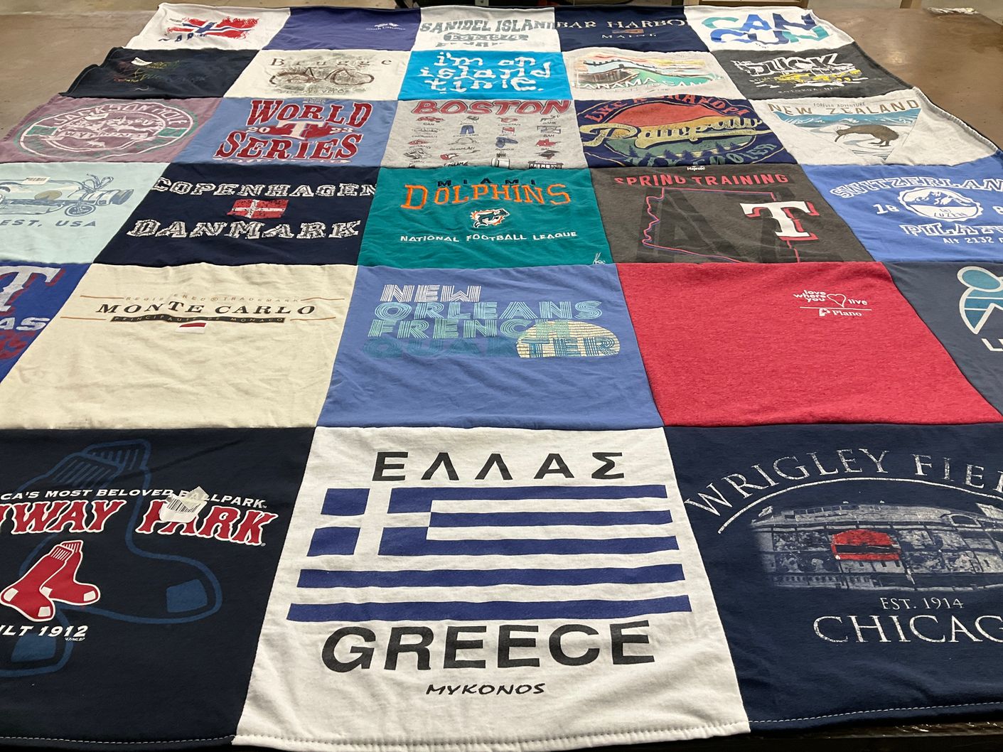 T-shirt quilt featuring boston red sox by Ann from TX
