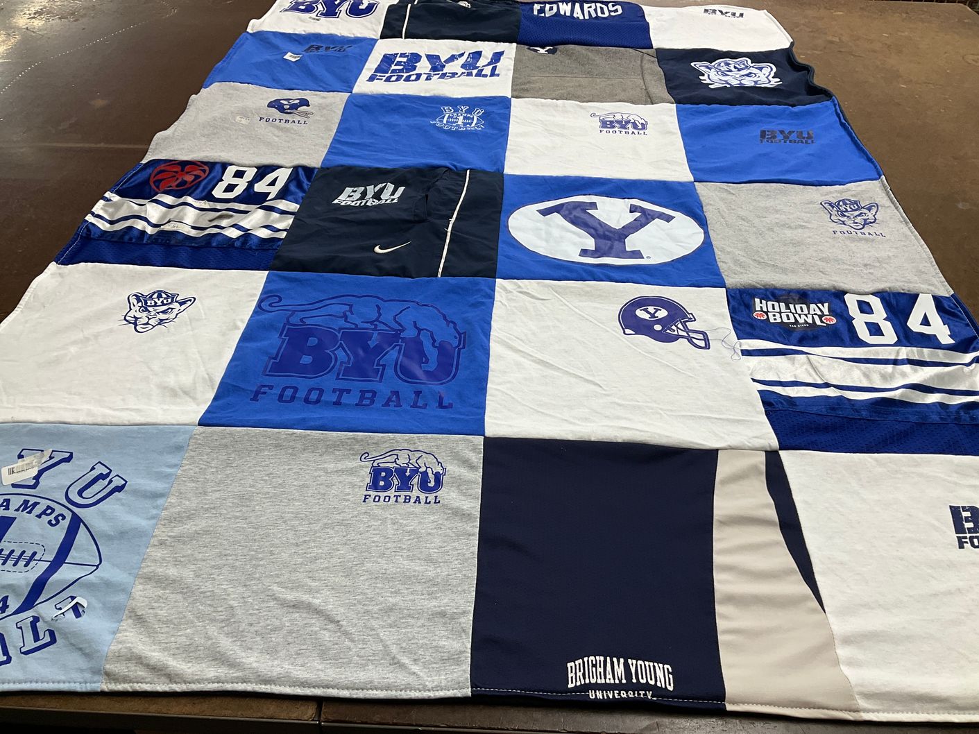 T-shirt quilt featuring brigham young university football by CHRISTOPHER from UT