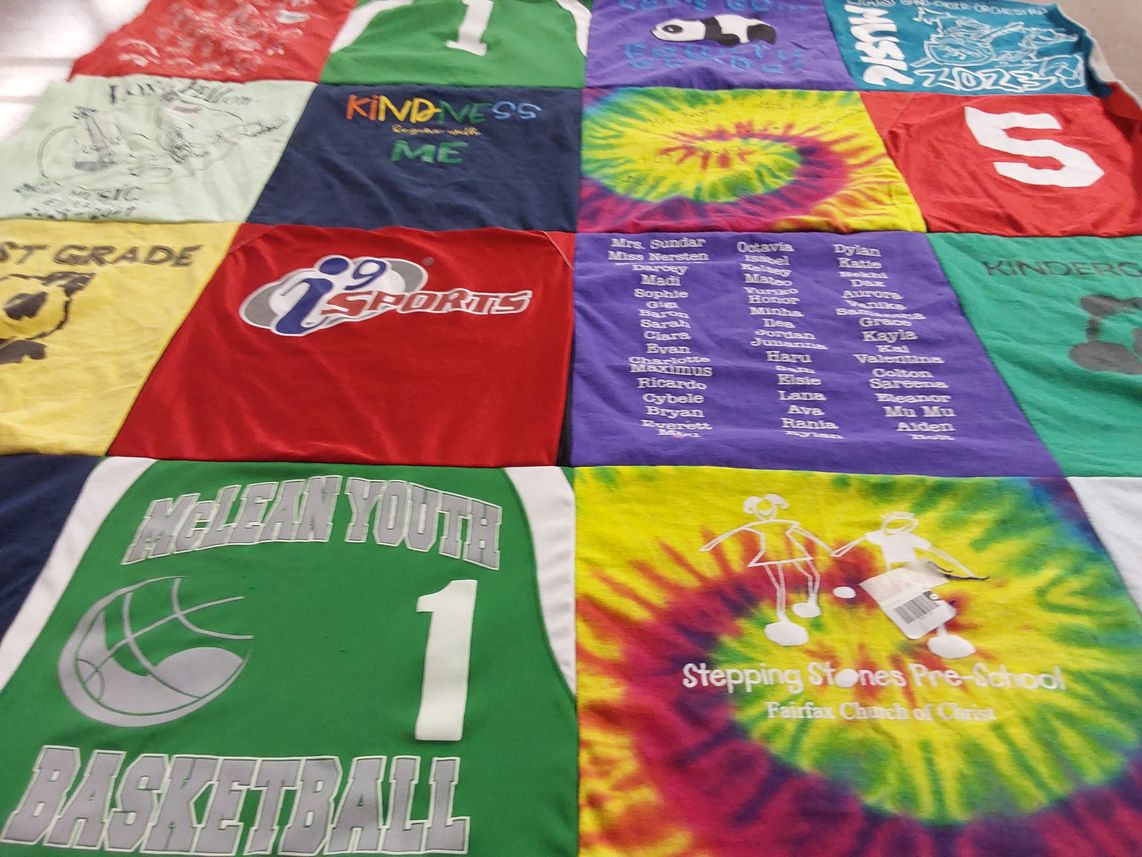 T-shirt quilt featuring mclean youth basketball by Xu from VA