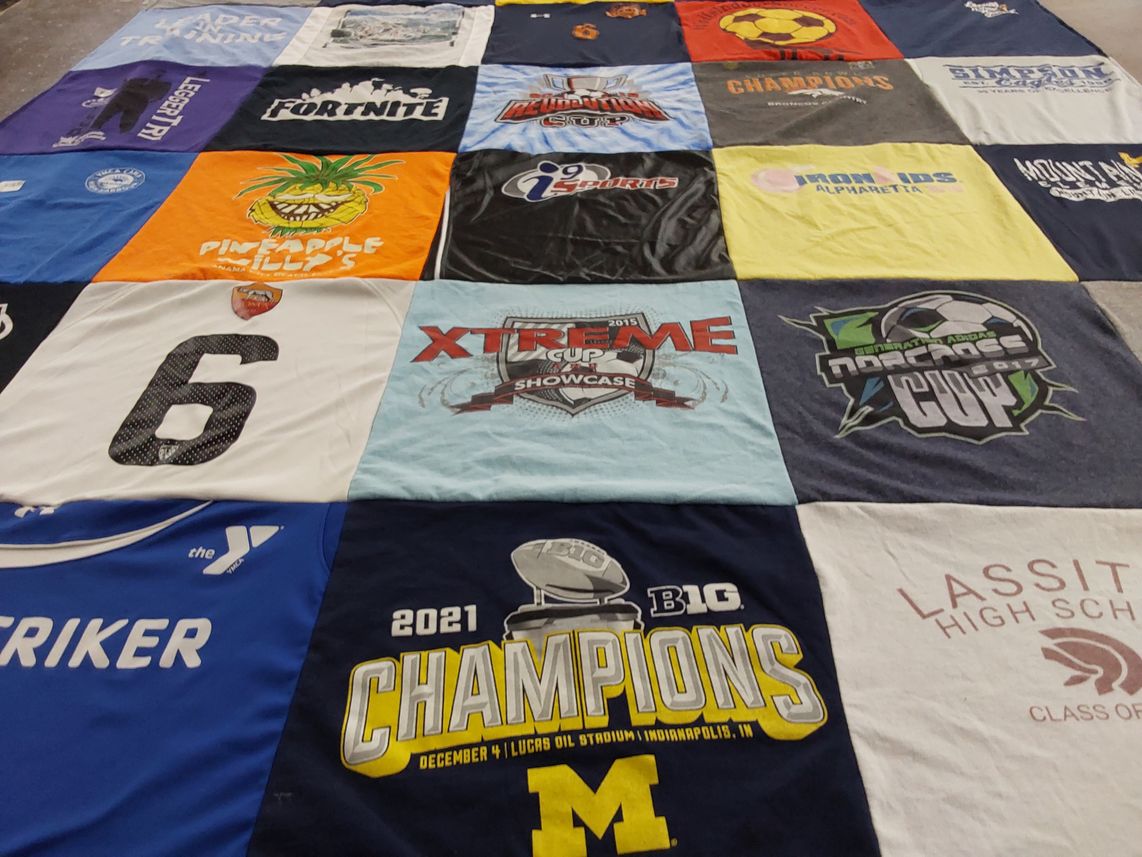 T-shirt quilt from lassiter high school by Michelle from GA