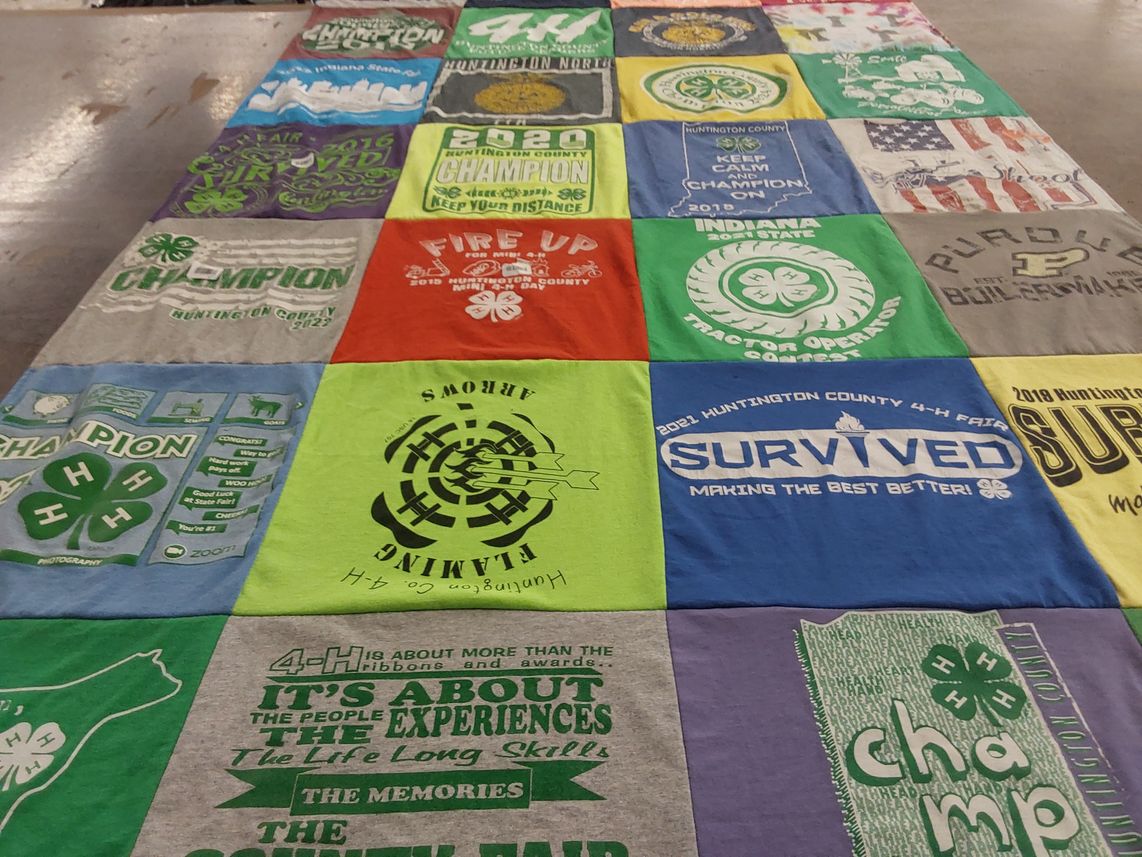 T-shirt quilt from purdue university by Carrie from IN
