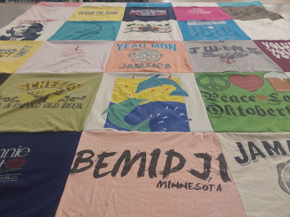 T-shirt quilt featuring minnesota twins baseball team by gail from MN