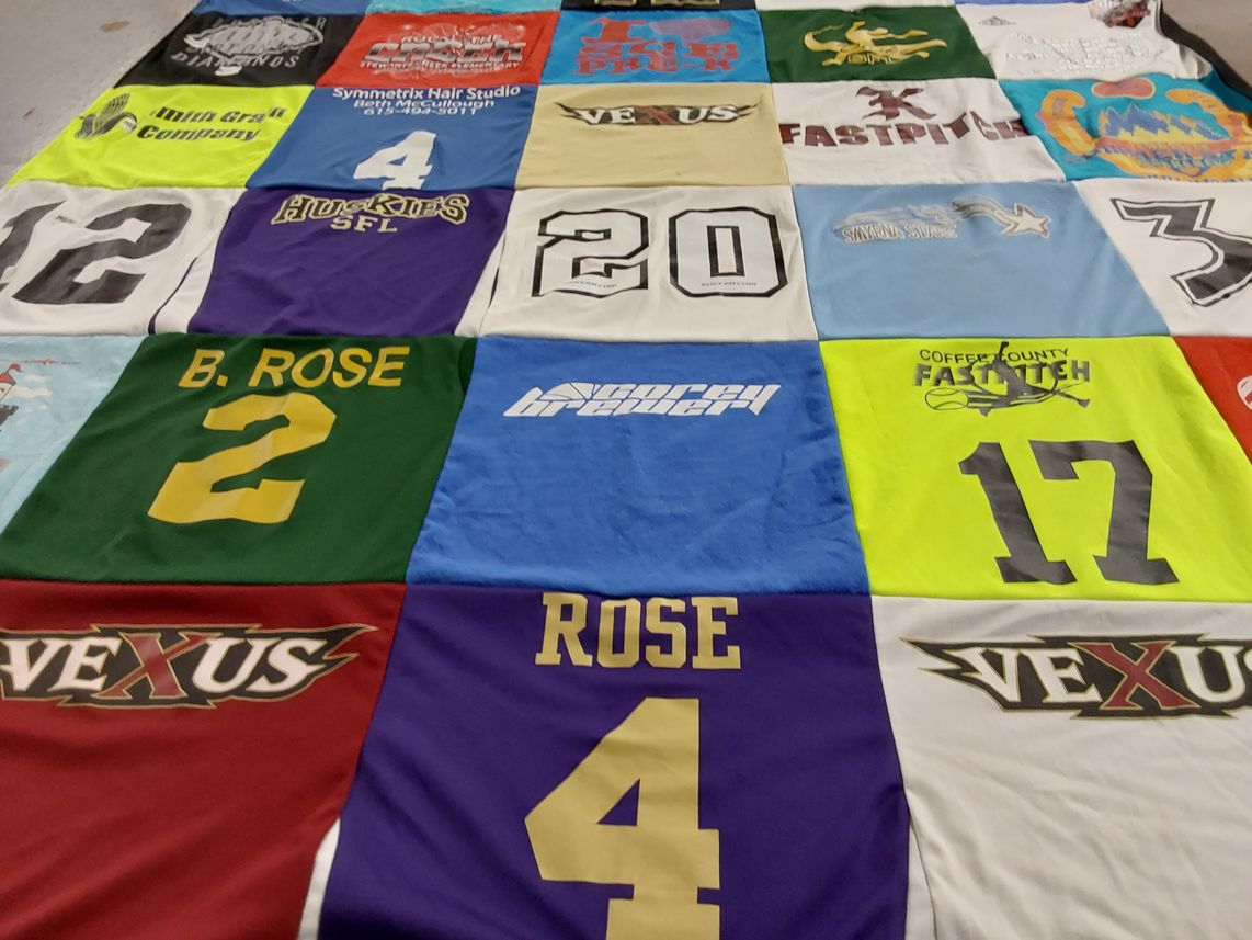 T-shirt quilt featuring huskies sfl by Brends from TN
