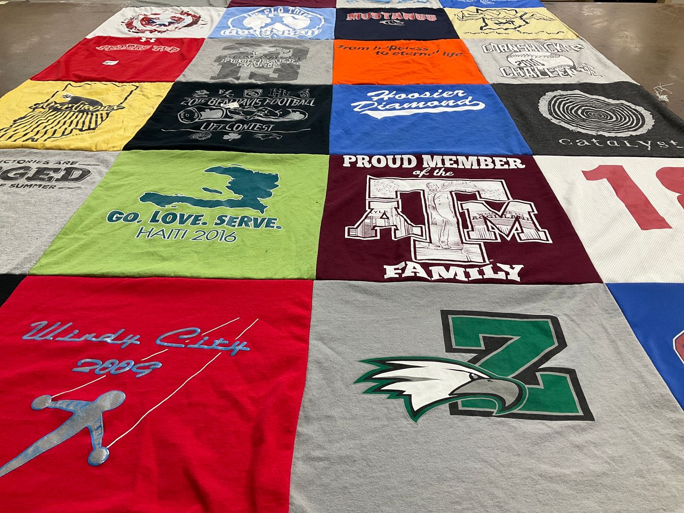 T-shirt quilt from texas a&m university by Connie from TX