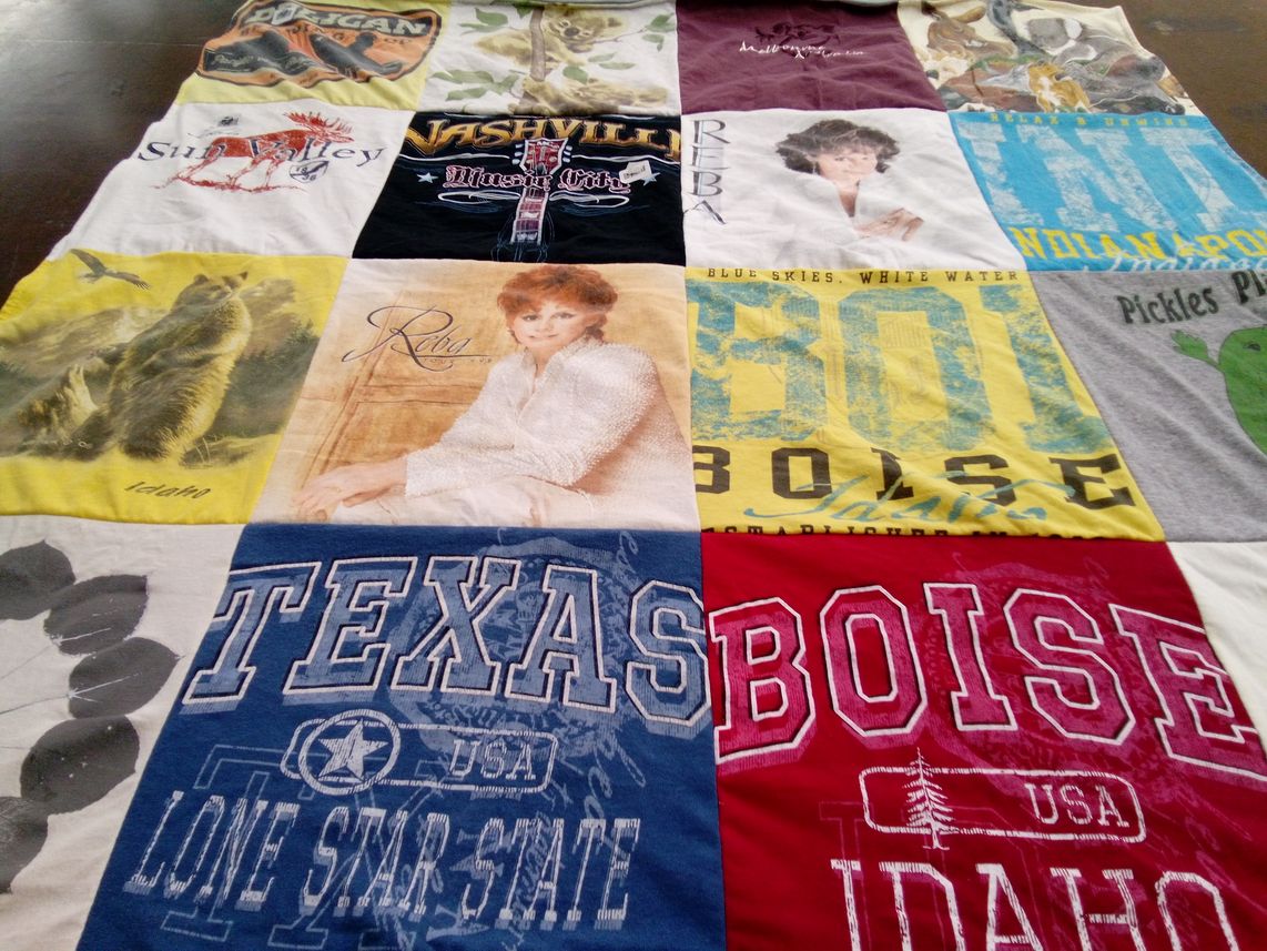 T-shirt quilt from boise state university by Kimberly from TX