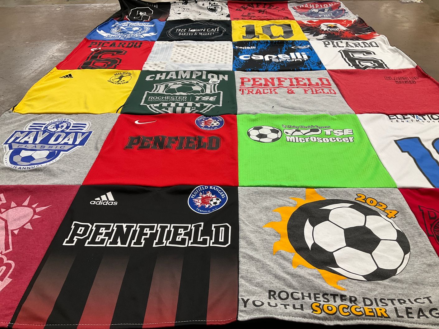 T-shirt quilt from penfield high school by Kristin from NY