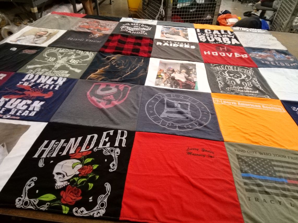 T-shirt quilt featuring las vegas raiders by Martina from IA