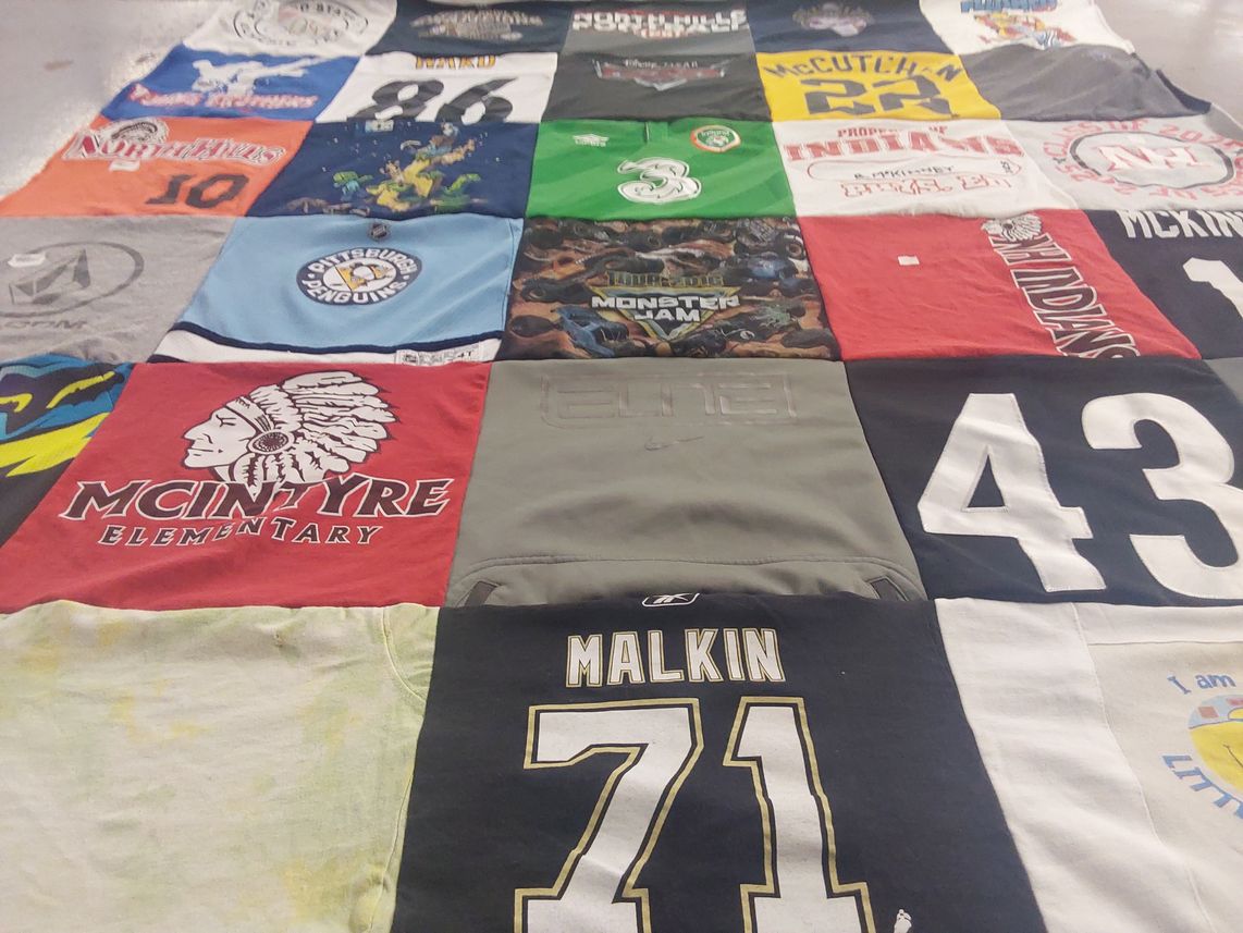 T-shirt quilt featuring pittsburgh penguins by Leigh from PA