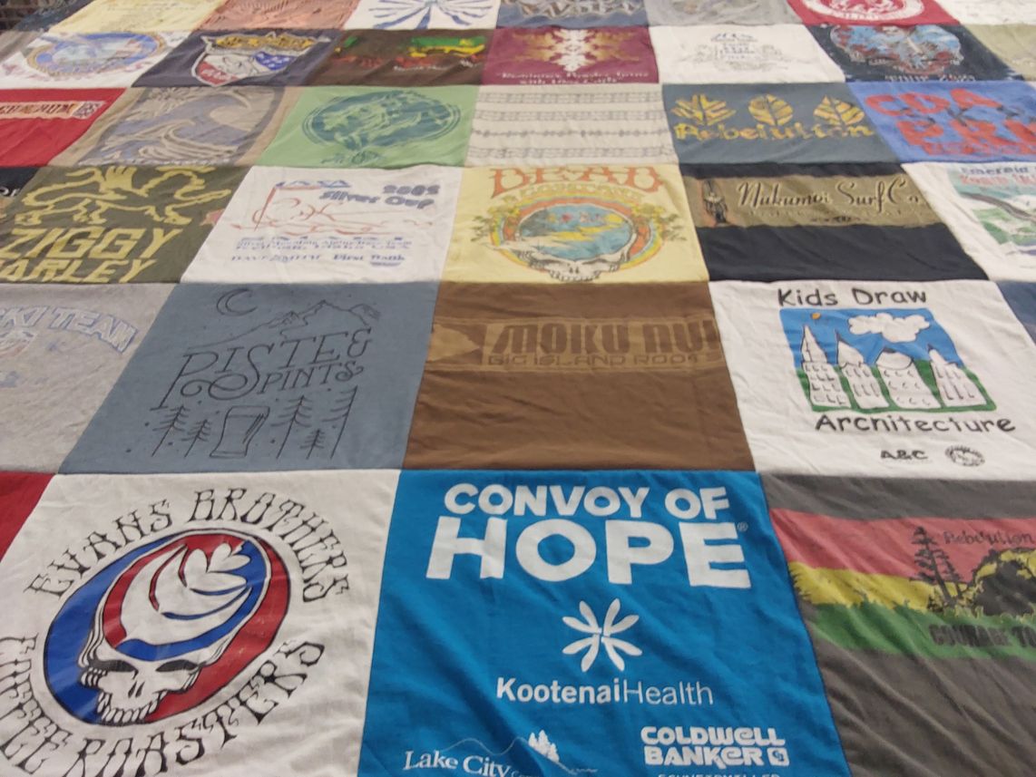 T-shirt quilt with music, art themes by william from AZ