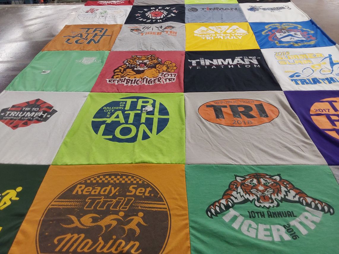 T-shirt quilt from republic high school by Steve from KS